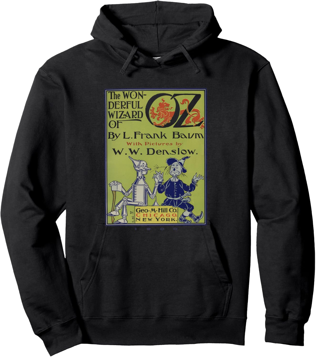 Vintage Scarecrow & Tin Man Vintage Wizard of OZ Book Poster Hoodie - Hoodie | Black