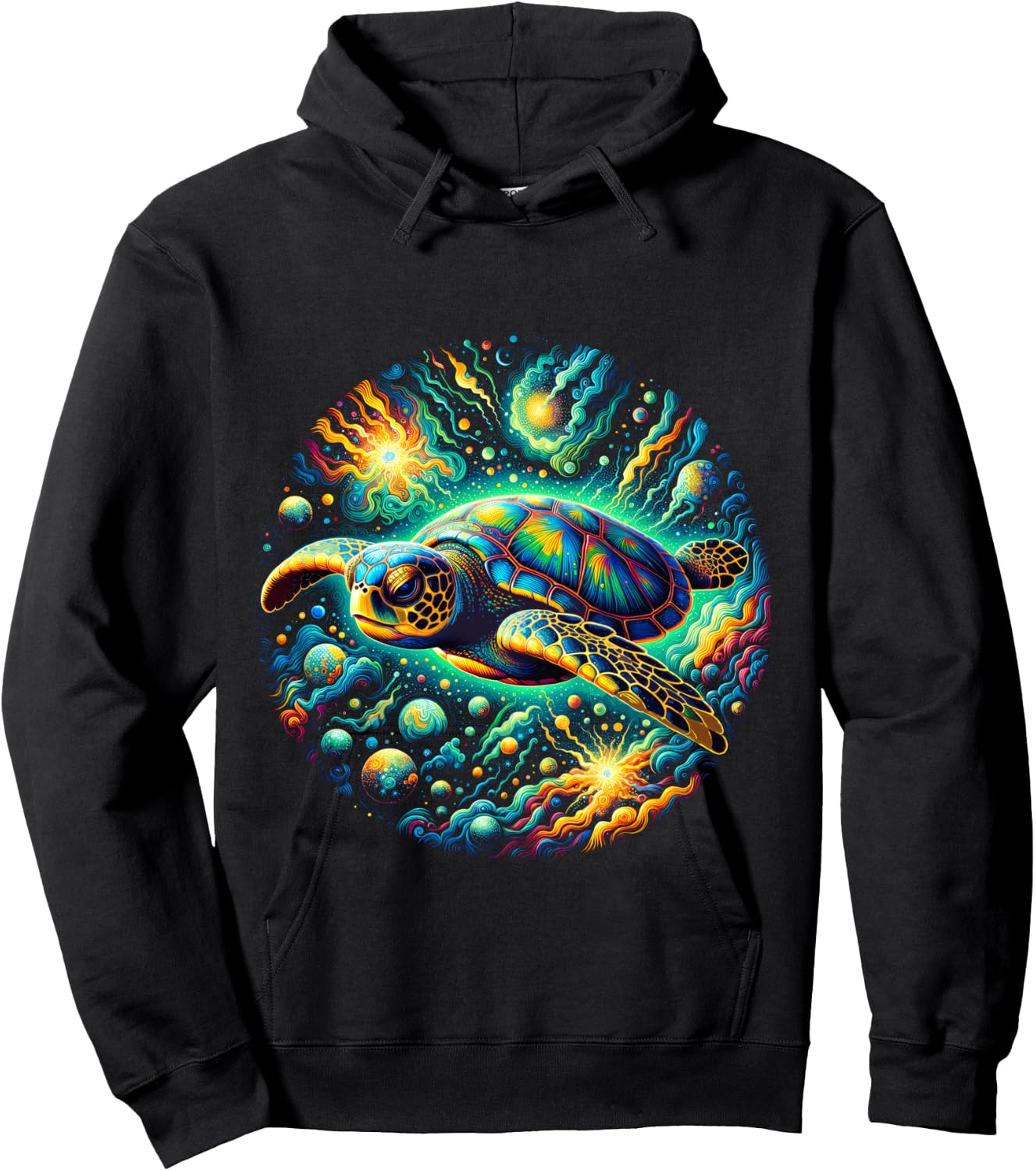 Sea Turtle Beach Lover Ocean Animal Graphic Novelty Hoodie - Hoodie | Black