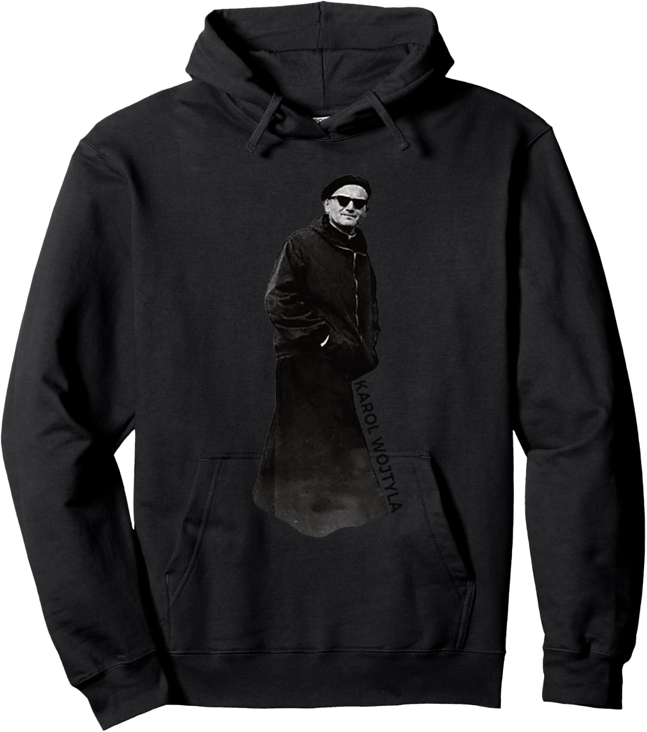 Pope Saint John Paul II with Sunglasses Catholic Hoodie - Hoodie | Black