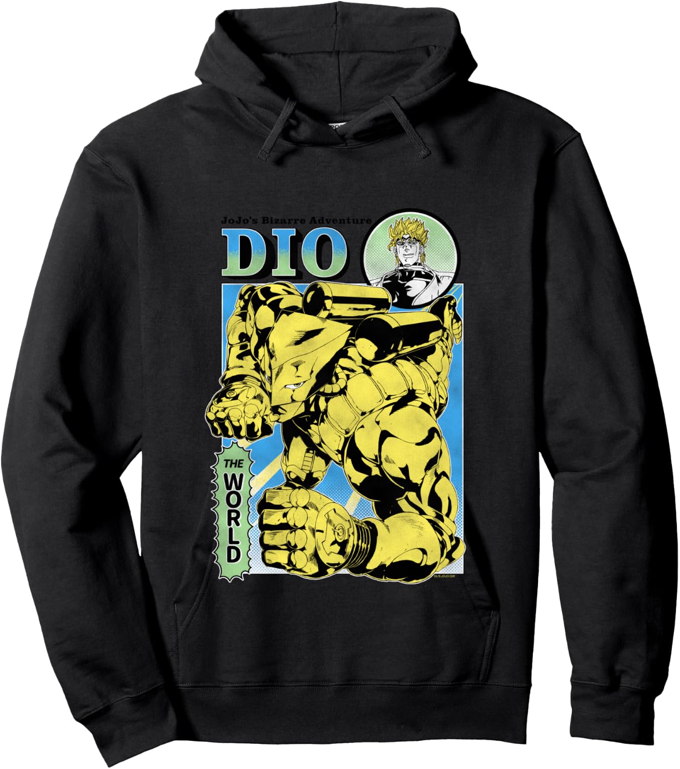 JoJo's Bizarre Adventure Part 3 DIO & The World Illustration Hoodie - Hoodie | Black