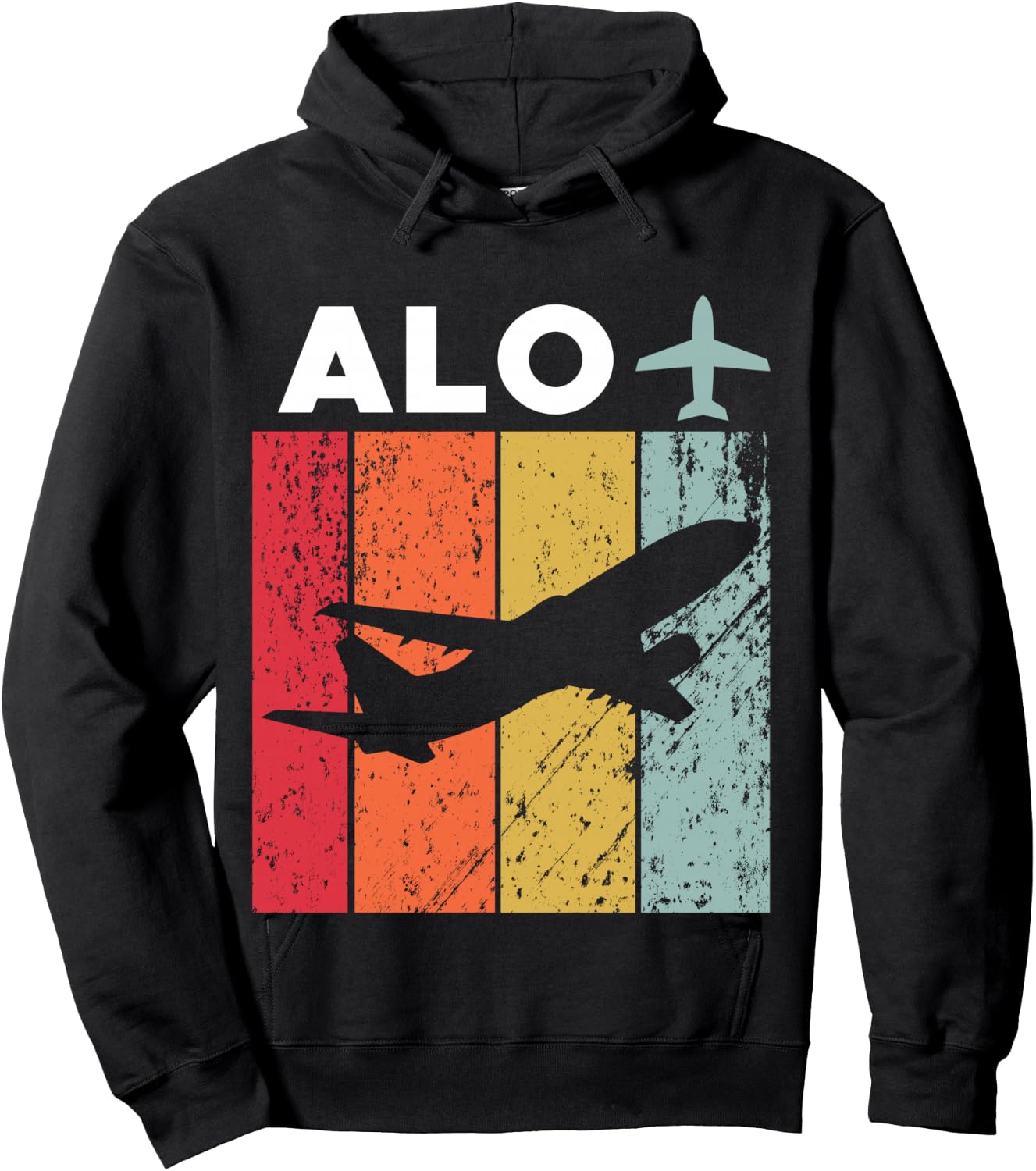 Long Sleeve T-Shirt Hoodie - Hoodie | Black