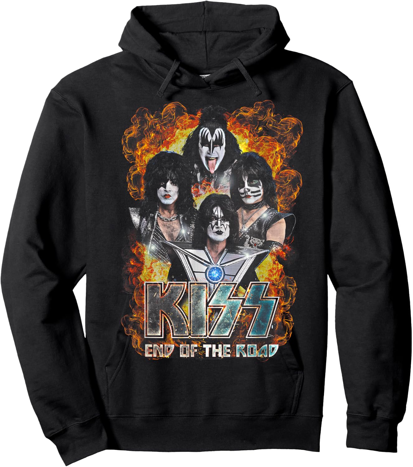 KISS - Exclusive Official End Of The Road Tour, FORT WORTH Hoodie - Hoodie | Black
