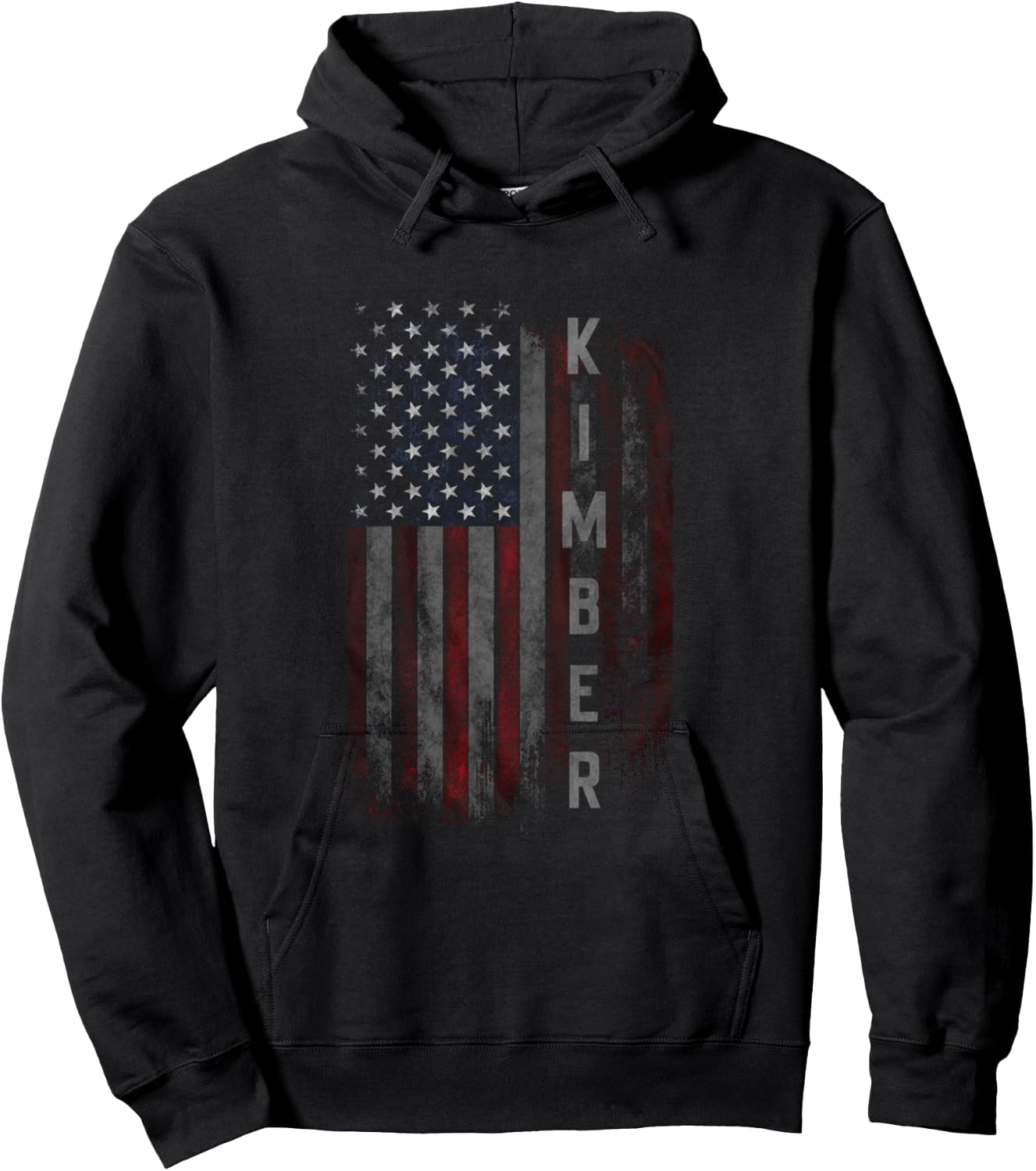 Kimber Family American Flag Gift Hoodie - Hoodie | Black