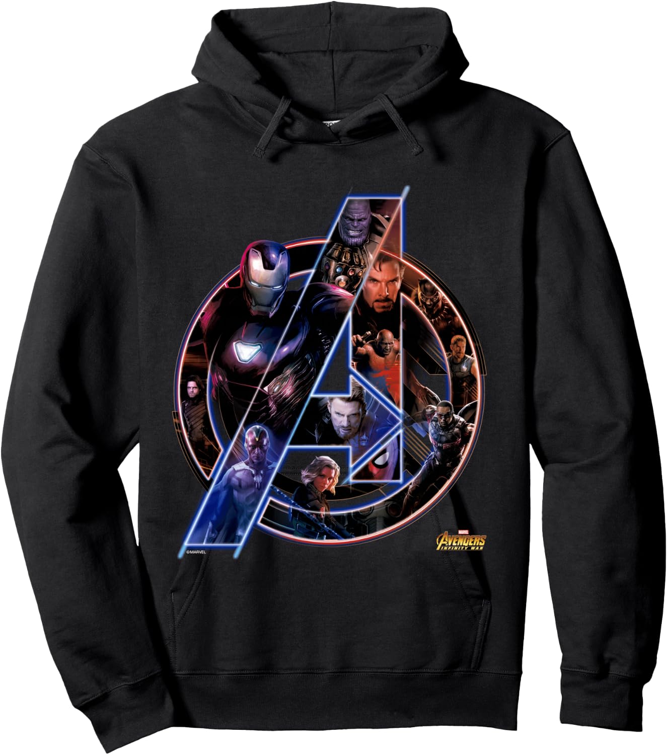 Marvel Avengers Infinity War Neon Team Hoodie - Hoodie | Black