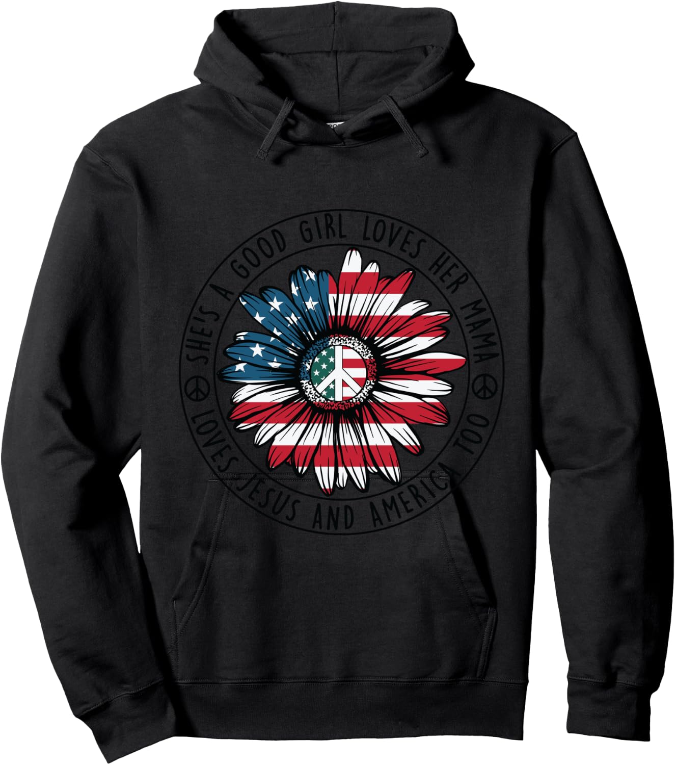 She's a Good Girl Loves her Mama Hoodie - Hoodie | Black