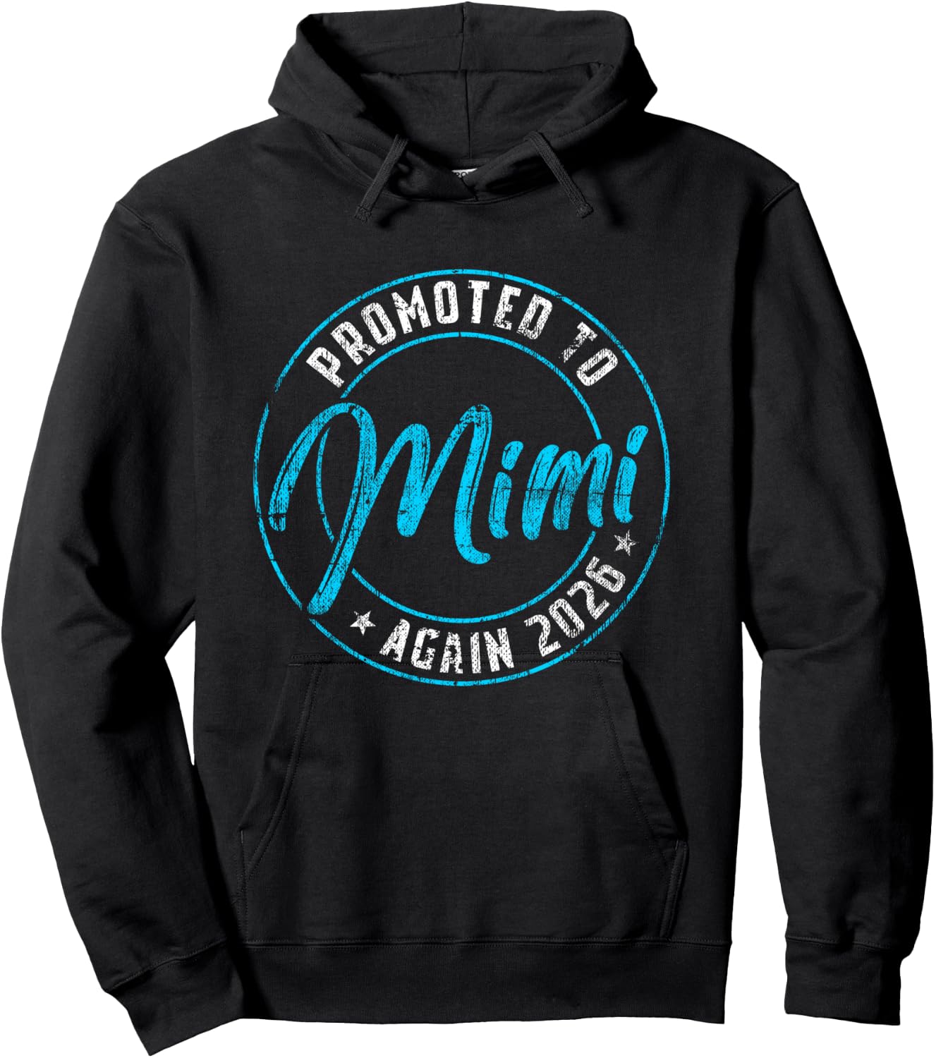 Promoted to Mimi Again 2026 Grandma Vintage Reveal Hoodie - Hoodie | Black