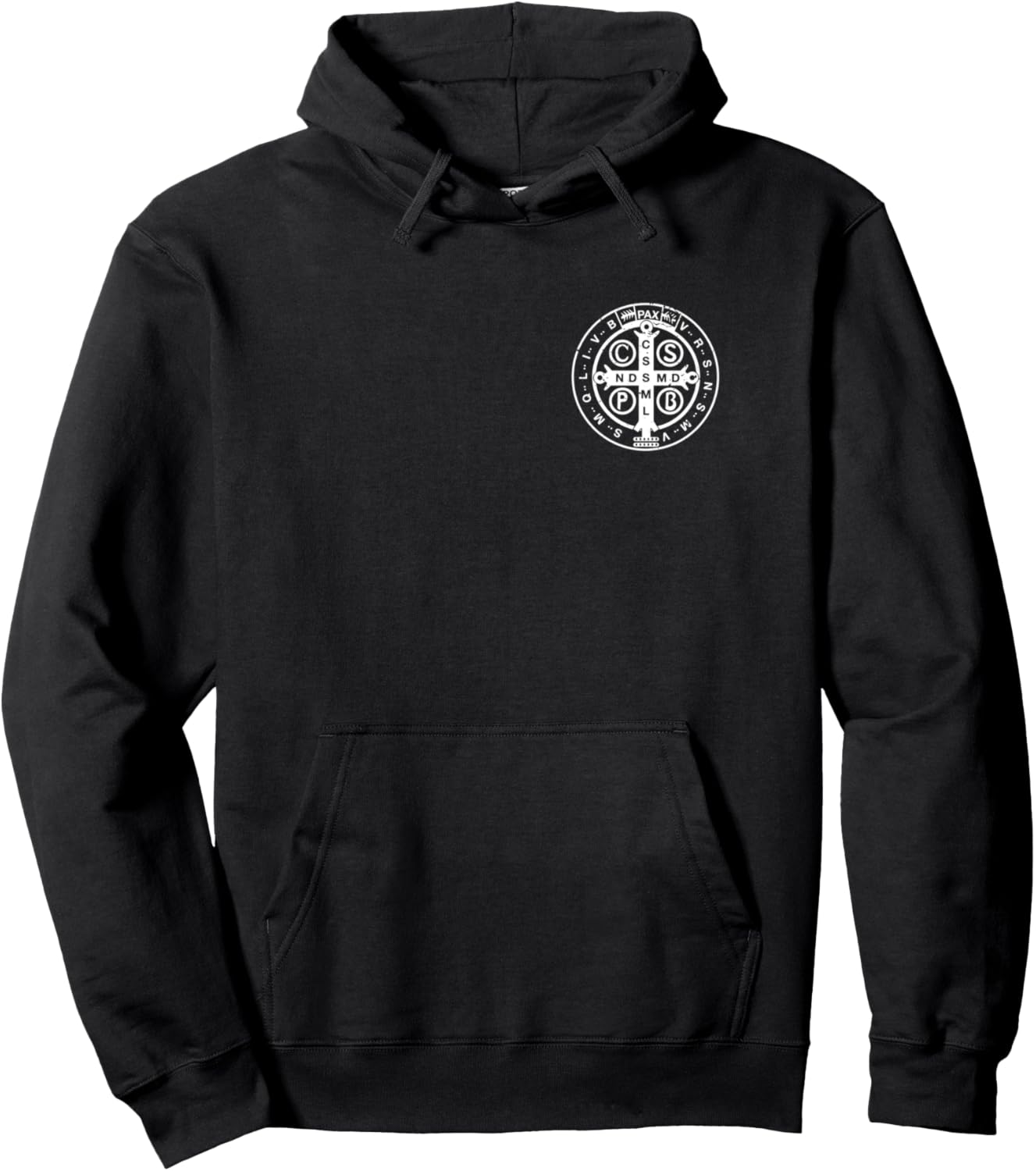 Religious Catholic St. Benedict Medal | Christian Hoodie - Hoodie | Black