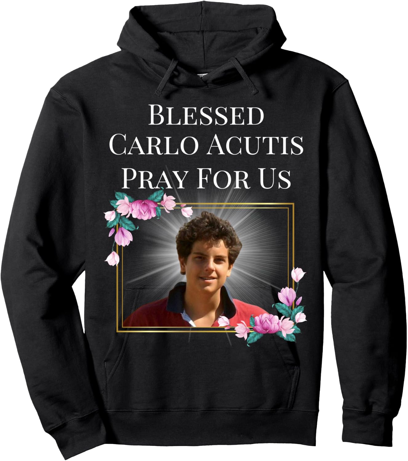 Blessed Carlo Acutis T Shirt The First Millennial Saint Gift Hoodie - Hoodie | Black