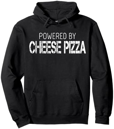 Cheese Pizza Lover - Powered By Cheese Pizza Hoodie - Hoodie | Black