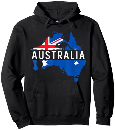 Australia Map Country Australian Kangaroo Aussie Melbourne Hoodie - Hoodie | Black