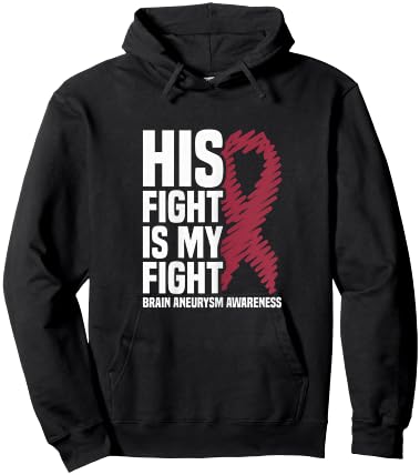 His Fight Is My Fight Brain Aneurysm Awareness Hoodie - Hoodie | Black