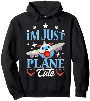 I'm Just Plane Cute Airplane For Kids Hoodie - Hoodie | Black