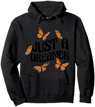 Just A Dreamer Butterflies Motivational Butterfly Dream Hoodie - Hoodie | Black