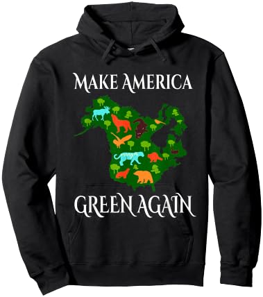 Make America Green Again Climate Change Awareness 4th July Hoodie - Hoodie | Black