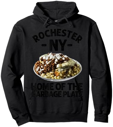 Funny Rochester NY Garbage Plate Gift Cool New York Food Pun Hoodie - Hoodie | Black