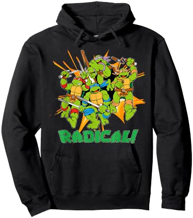 Leo, Donnie, Mikey & Raph - Radical! Hoodie - Hoodie | Black