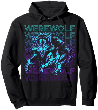 Werewolf Retro Hoodie - Hoodie | Black