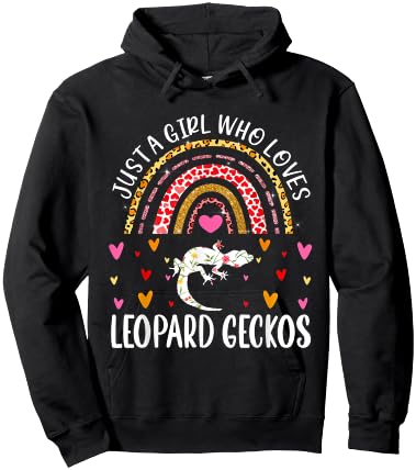 Just A Girl Who Loves Leopard Geckos Rainbow Leopard Gecko Hoodie - Hoodie | Black