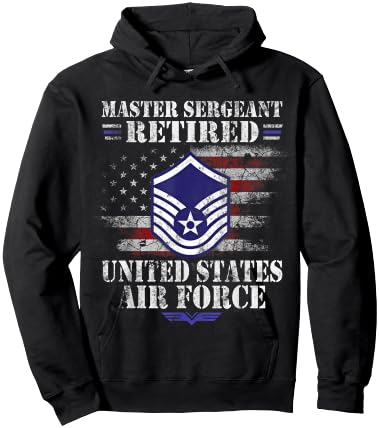 Master Sergeant Retired Air Force Military Veterans Day Hoodie - Hoodie | Black