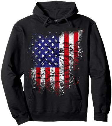 US Flag & Eagle 4th of July Shirt Patriotic Flag Distressed Hoodie - Hoodie | Black
