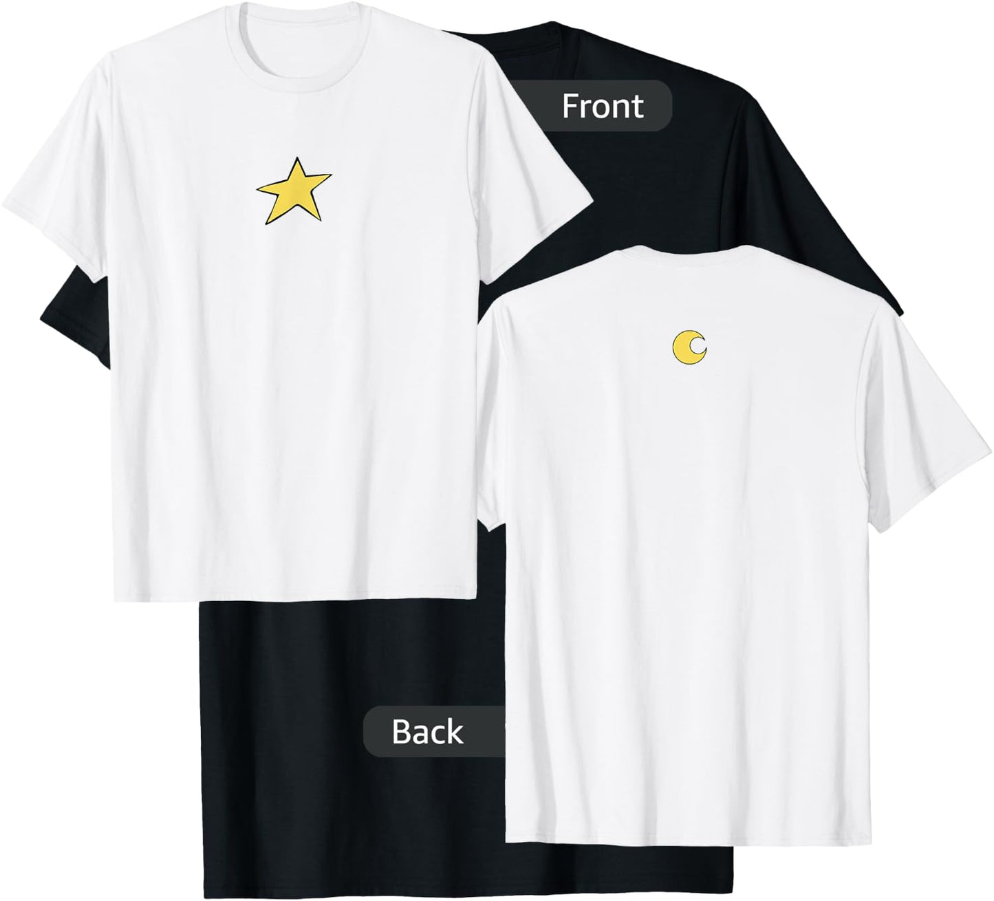 Ping Pong the Animation Peco Sun (star) Moon Anime T-Shirt - T-Shirt | Black