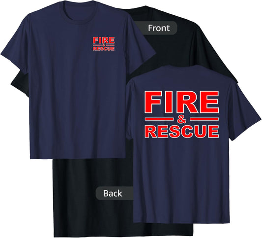 FIRE Rescue FIRE Fighter Fireman Kids Youth Adult Boys Girls T-Shirt - T-Shirt | Black