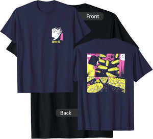 Junji Ito Peeping Eye Guys Back Print T-Shirt - T-Shirt | Black