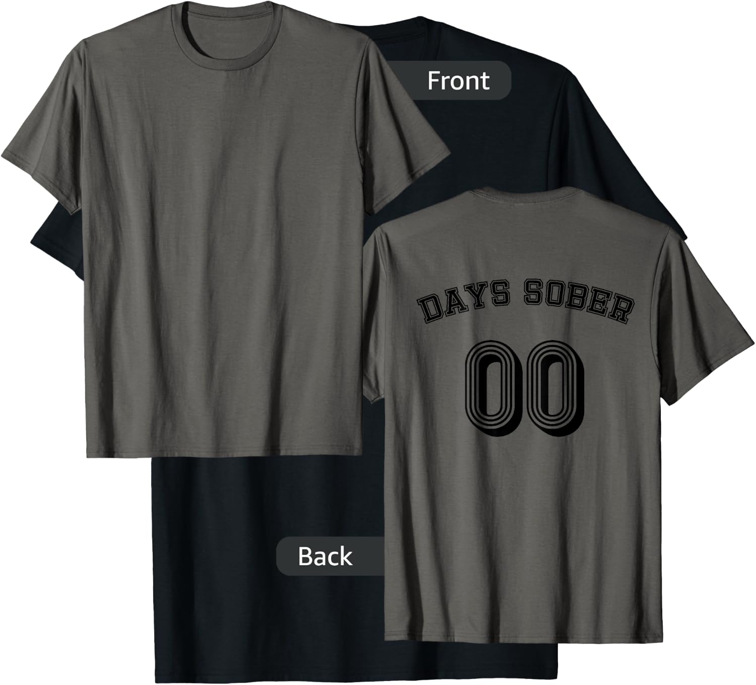 Zero Days Sober Funny Alcohol Lover Drinking Gift Jersey T-Shirt - T-Shirt | Black
