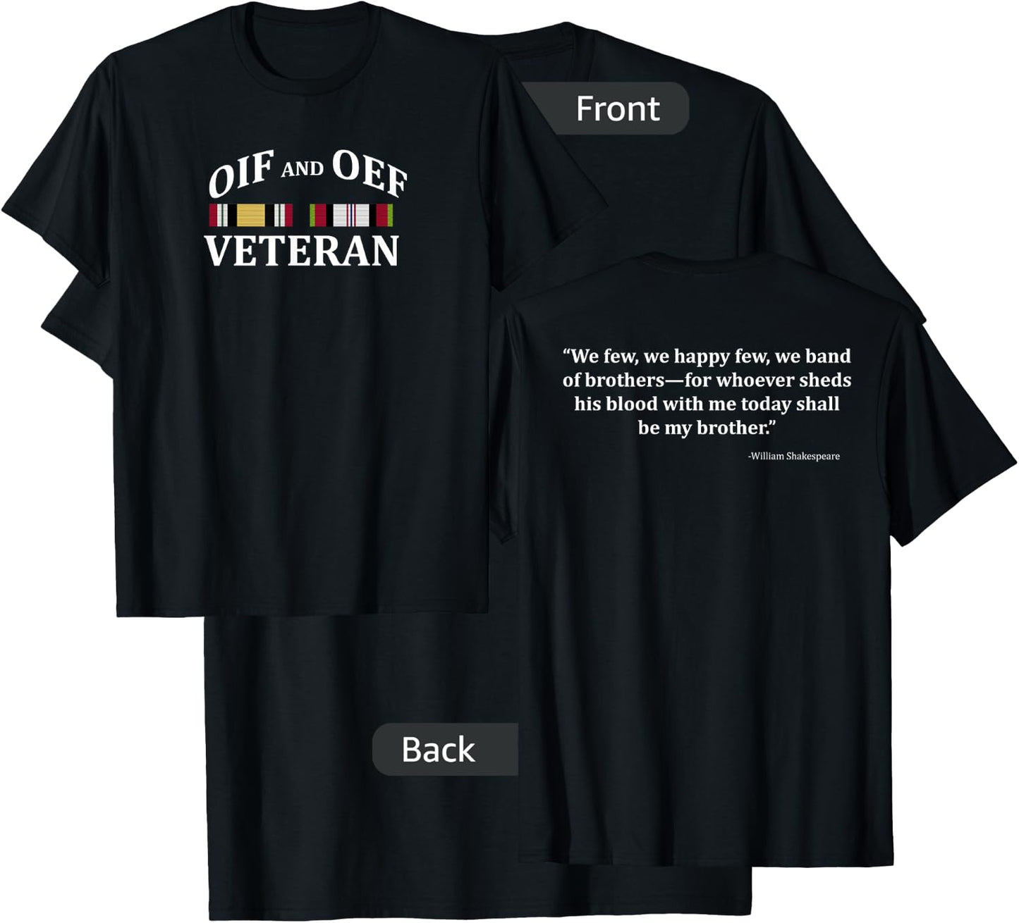 OIF and OEF Veteran Veteran's Day T-Shirt - T-Shirt | Black