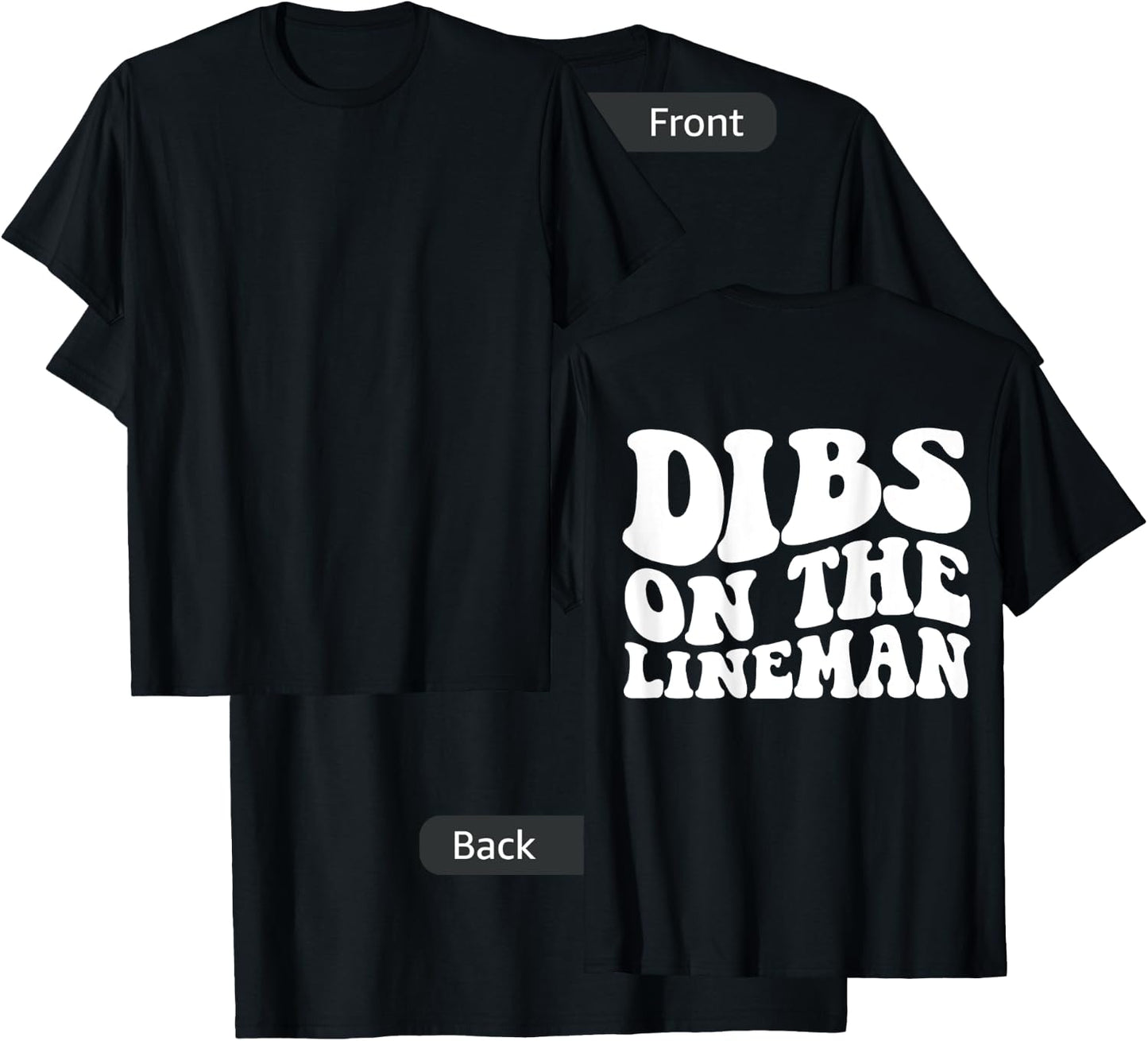 Dibs on the Lineman T-Shirt - T-Shirt | Black
