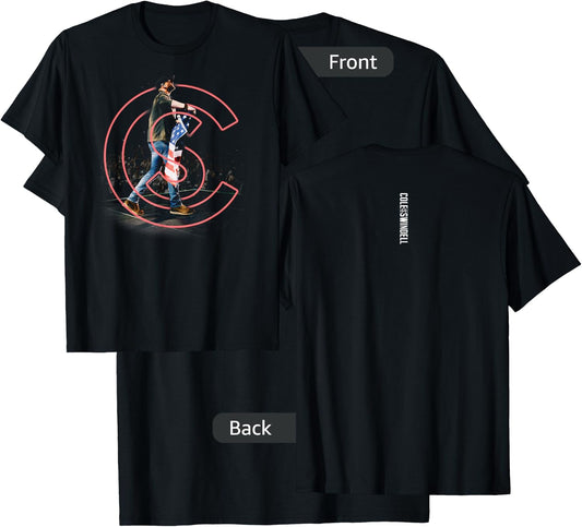 Cole Swindell Flag Tour T-Shirt - T-Shirt | Black