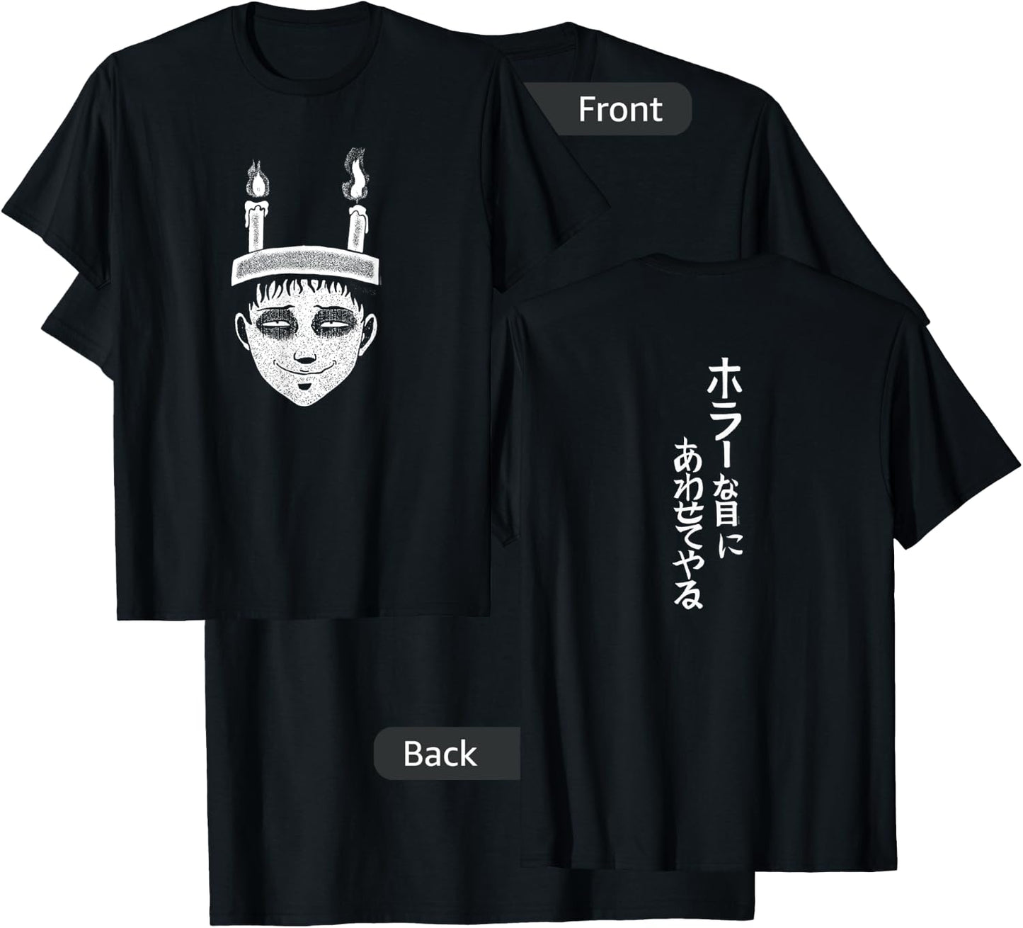 Junji Ito Souichi Candles T-Shirt - T-Shirt | Black