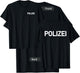 Polizei German Police Germany Law Enforcement (double-sided) T-Shirt - T-Shirt | Black