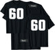 Number 60 Sixty Age Year Sport Jersey #60 Front & Back T-Shirt - T-Shirt | Black
