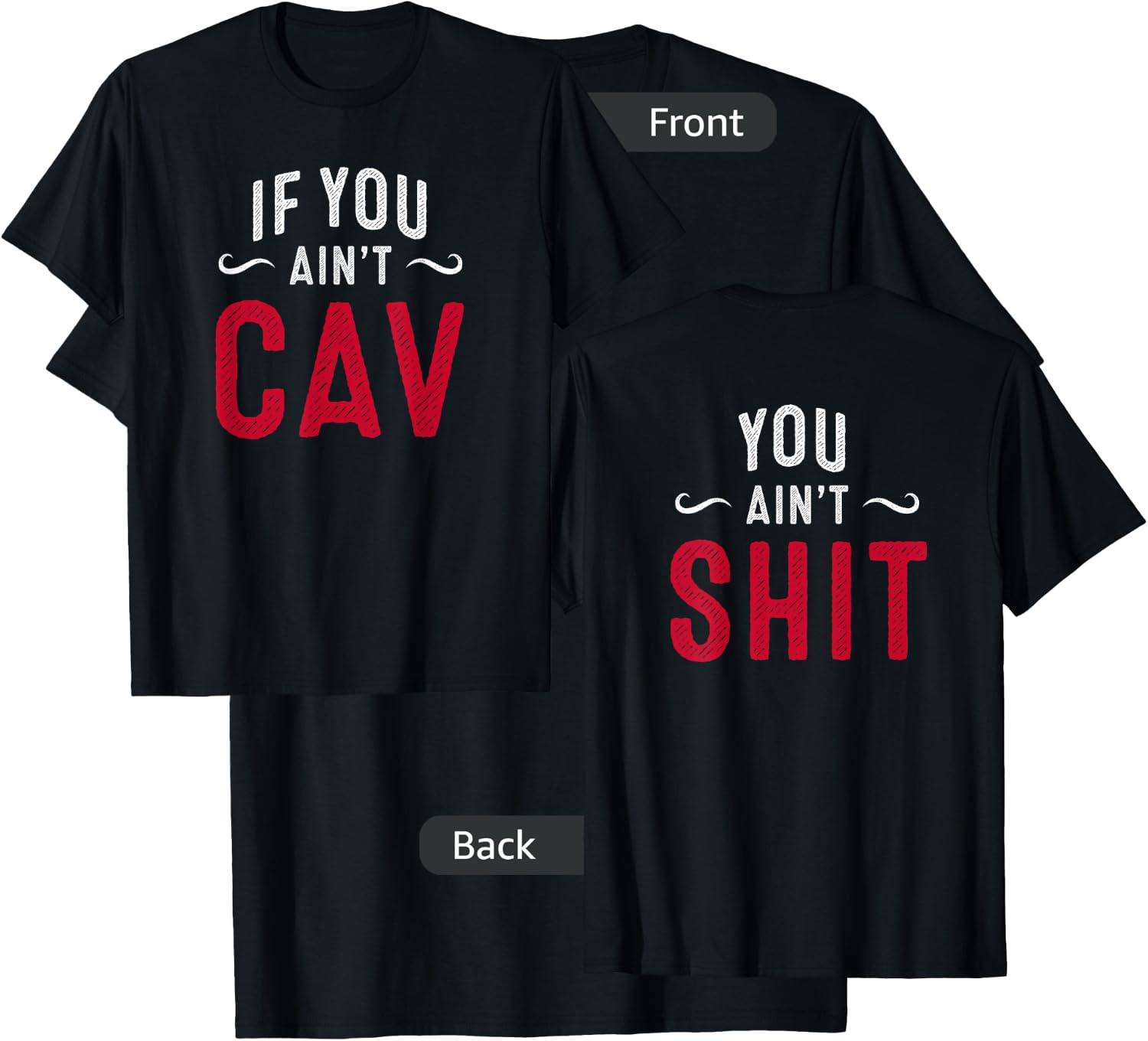 Cavalry Scout 19D If You Ain't CAV You Ain't Shit Vintage Themed Men's Black Small T-Shirt - T-Shirt | Black