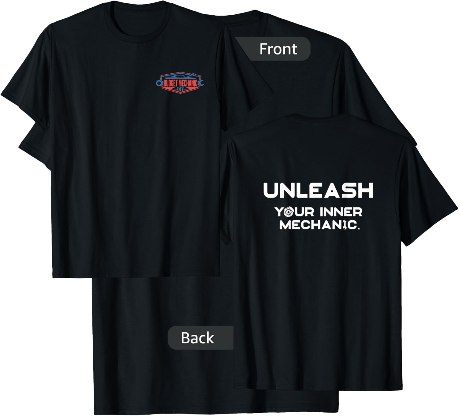 Budget Mechanic - Unleash Your Inner Mechanic T-Shirt - T-Shirt | Black