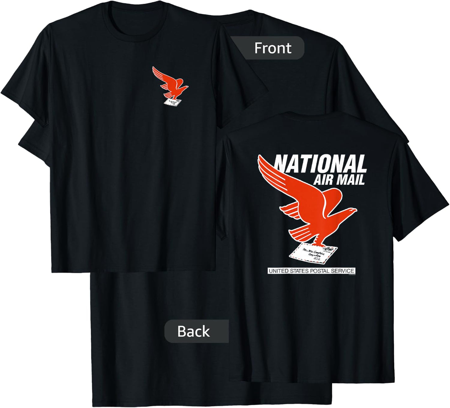USPS National Air Mail Logo T-Shirt - T-Shirt | Black