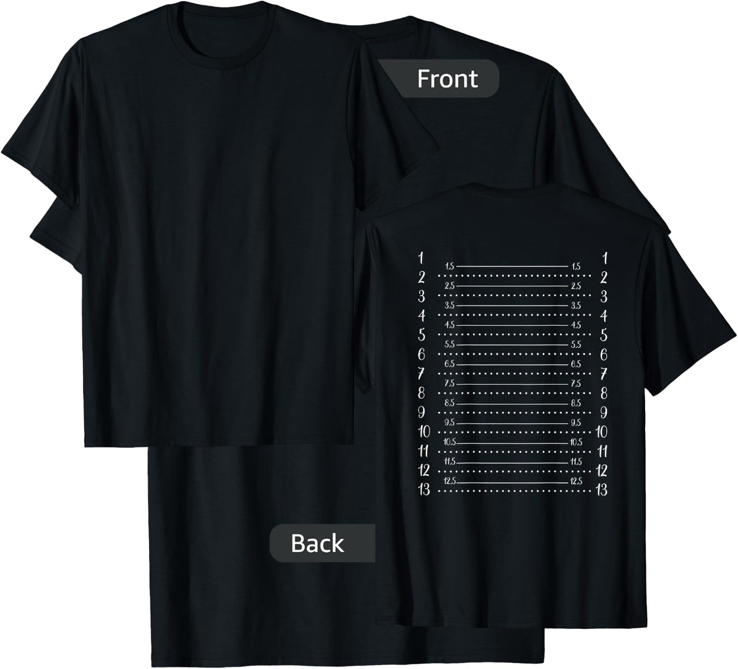 Hair Length Chart Hair Check T-Shirt - T-Shirt | Black