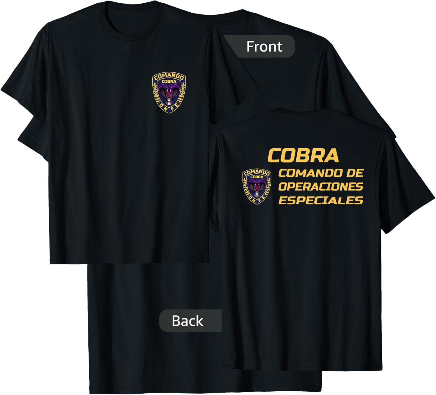 Honduran Police COBRA Special Force SWAT Honduras Army T-Shirt - T-Shirt | Black