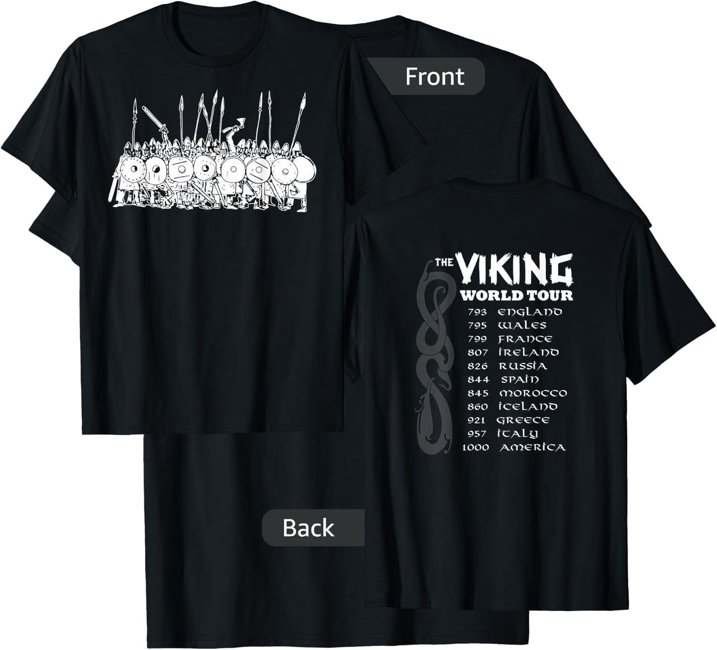 Corpsman UP Viking World Tour , Black T-Shirt - T-Shirt | Black