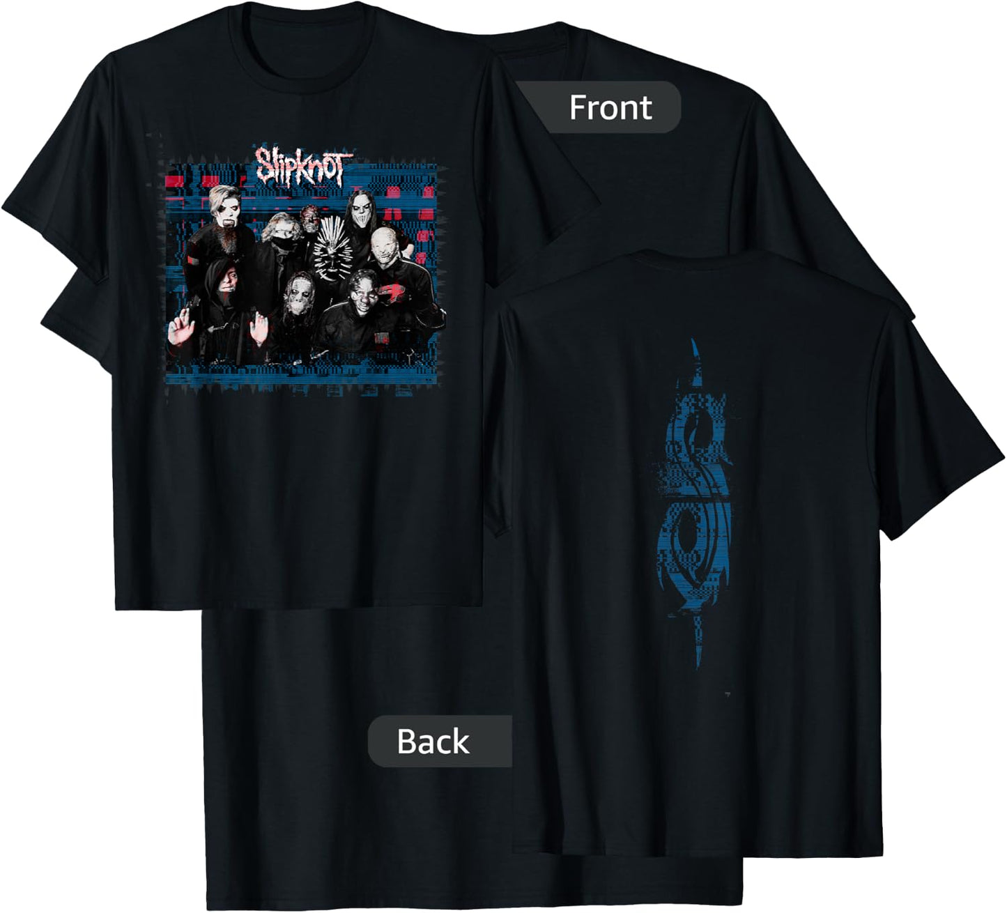 Slipknot Official We Are Not Your Kind Blue Glitch T-Shirt - T-Shirt | Black