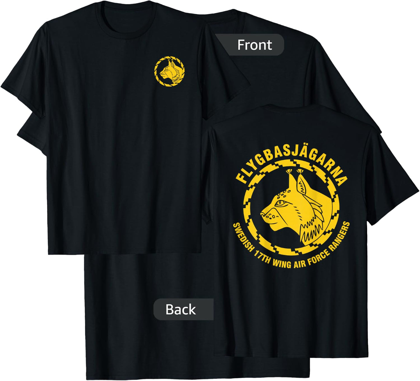 Swedish Air Force Rangers Flygbasjägarna T-Shirt - T-Shirt | Black