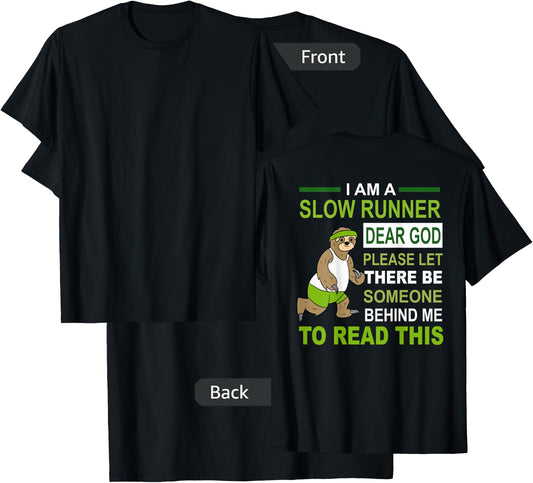 I am a slow runner sloth running runner funny T-Shirt - T-Shirt | Black