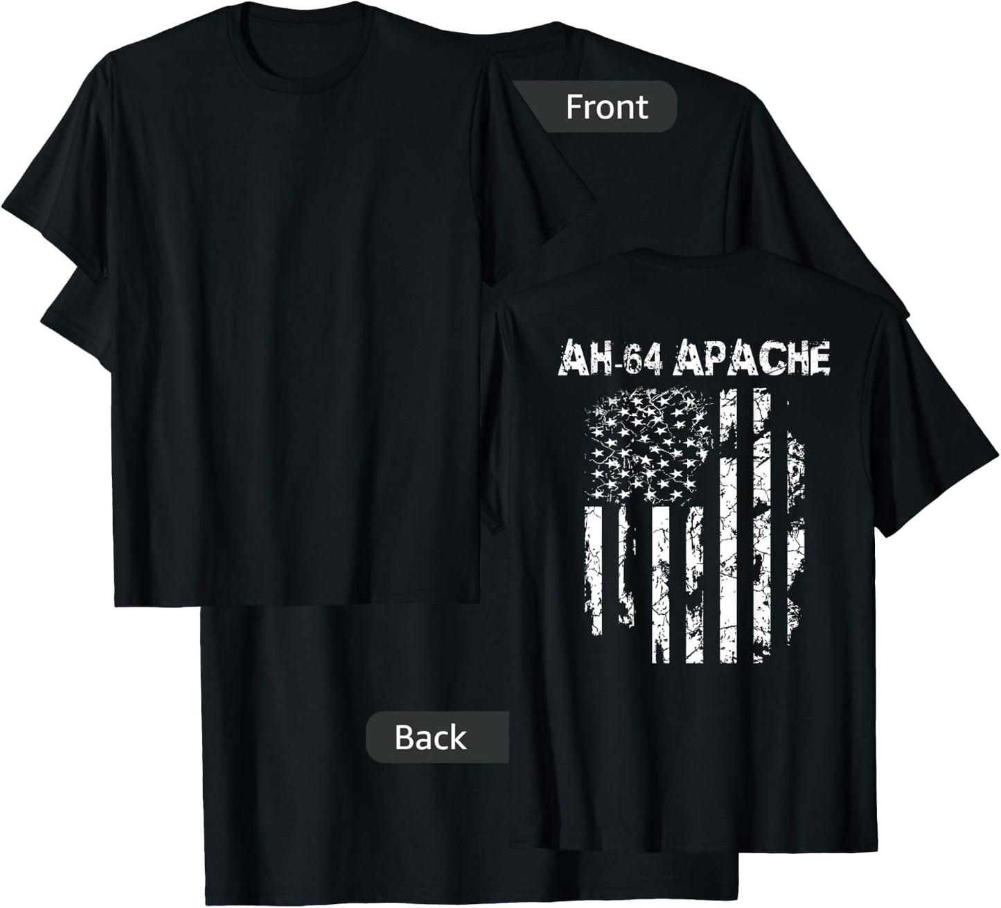 AH-64 Apache Attack Helicopter Pilot Military T-Shirt - T-Shirt | Black