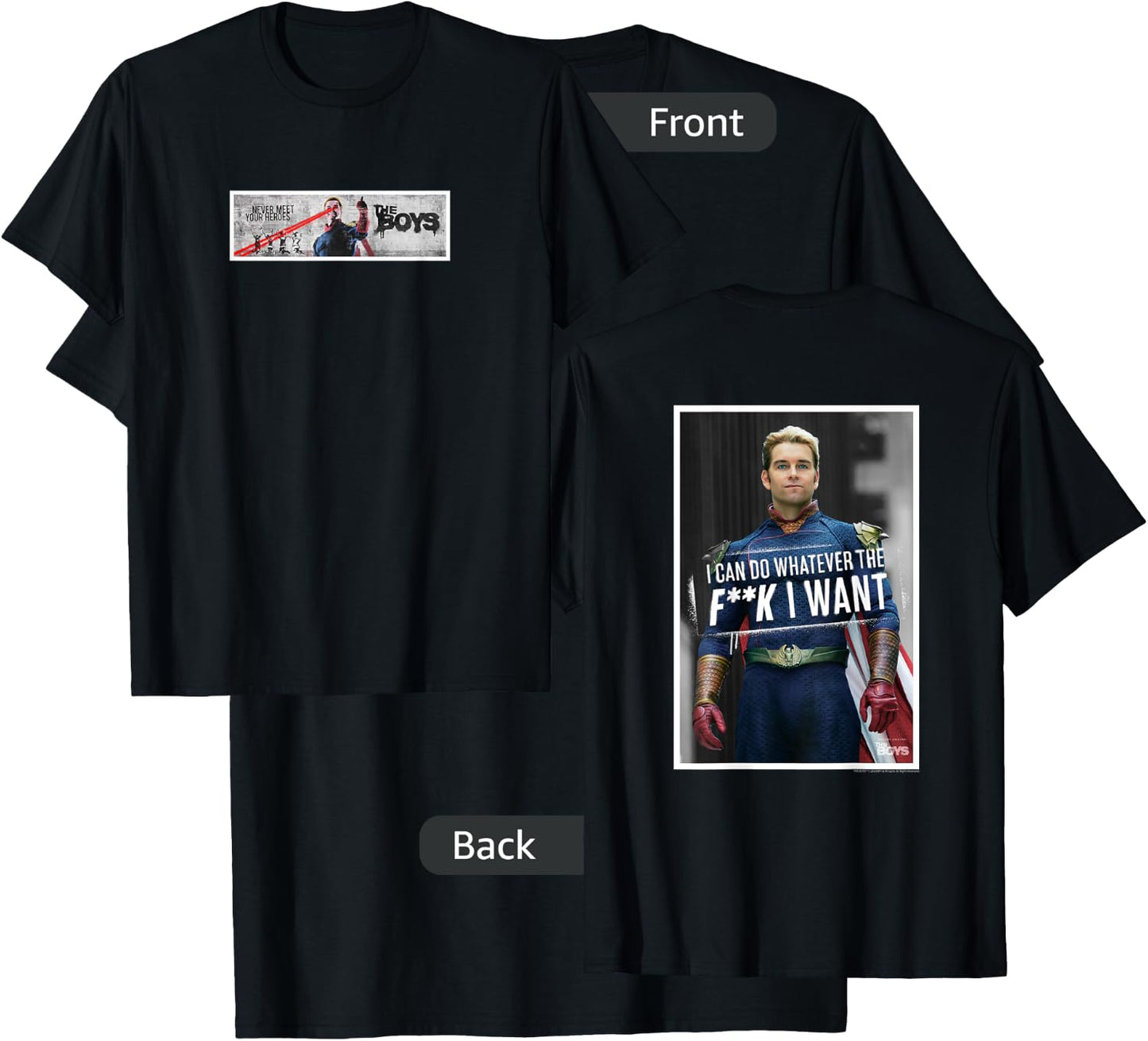 The Boys I Can Do Whatever Front and Back T-Shirt - T-Shirt | Black