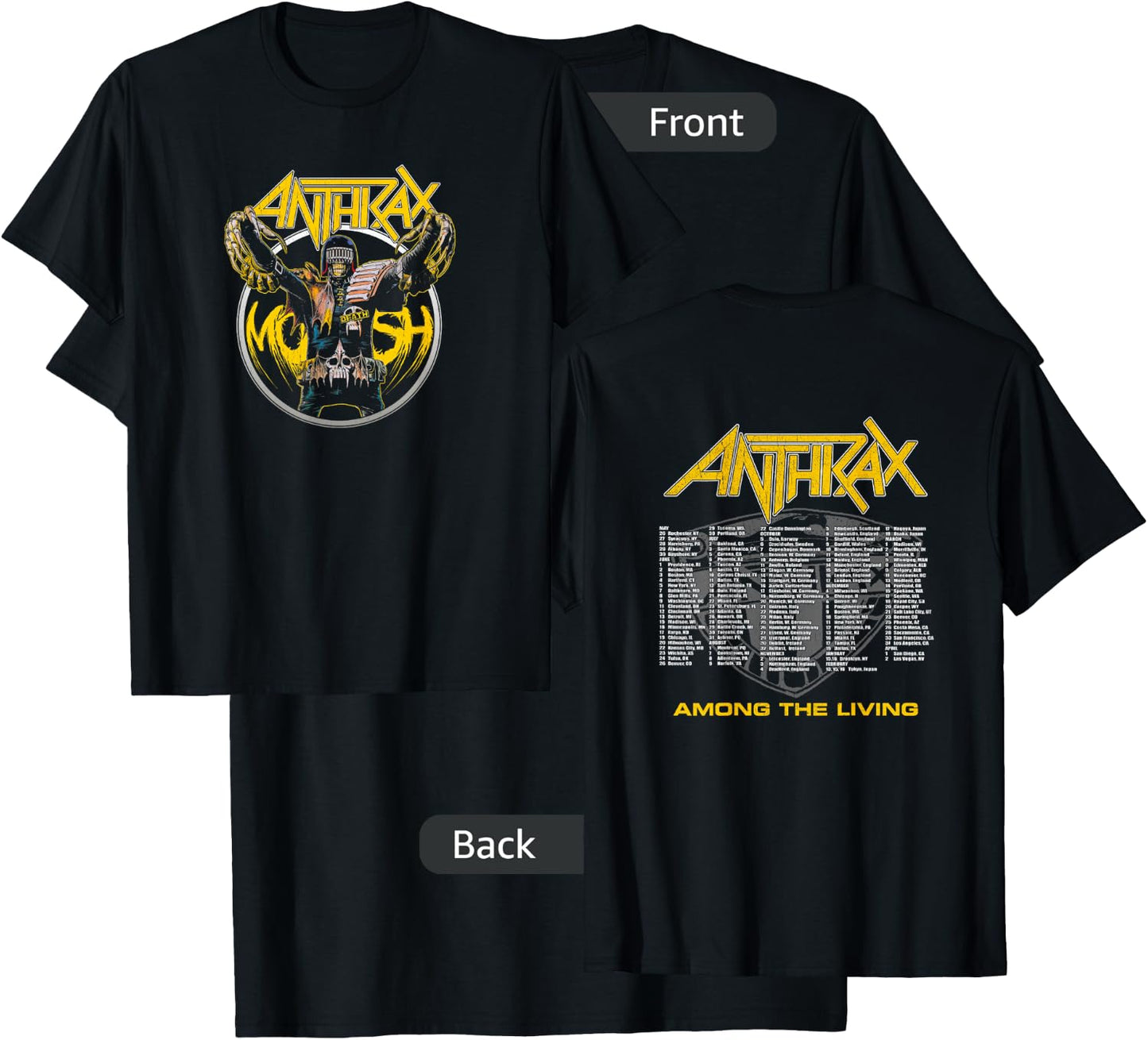 Anthrax - Judge Death Mosh T-Shirt - T-Shirt | Black