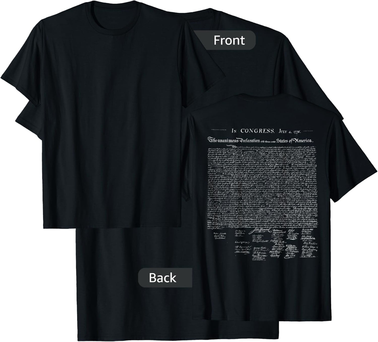 Declaration of Independence T-Shirt - T-Shirt | Black