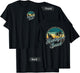 2 Sided Huntington Beach Surf City California Vintage Badge T-Shirt - T-Shirt | Black