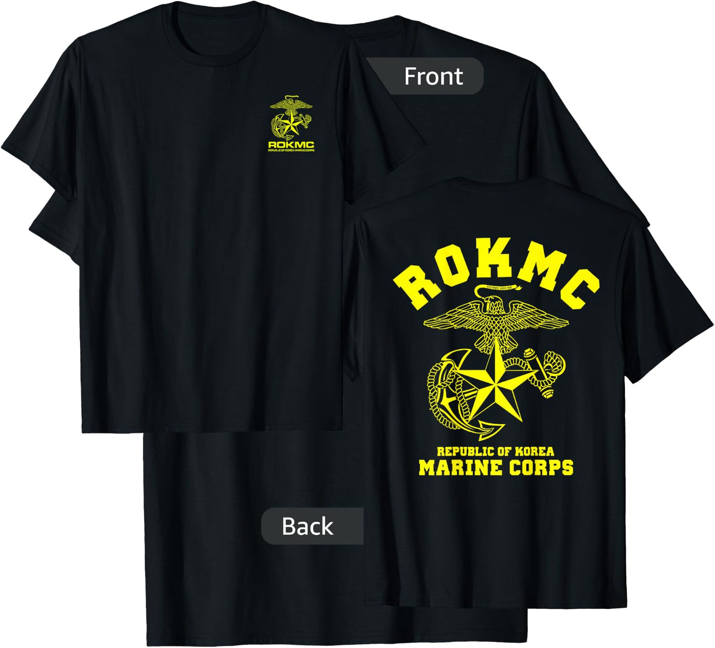 MechaProject ROKMC Korean Navy Diver Military - Men's Adults Classic Fit Black Short Sleeve - Small T-Shirt - T-Shirt | Black