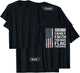 Don't Mess With Family Faith Friends Flag Firearms - ON BACK T-Shirt - T-Shirt | Black